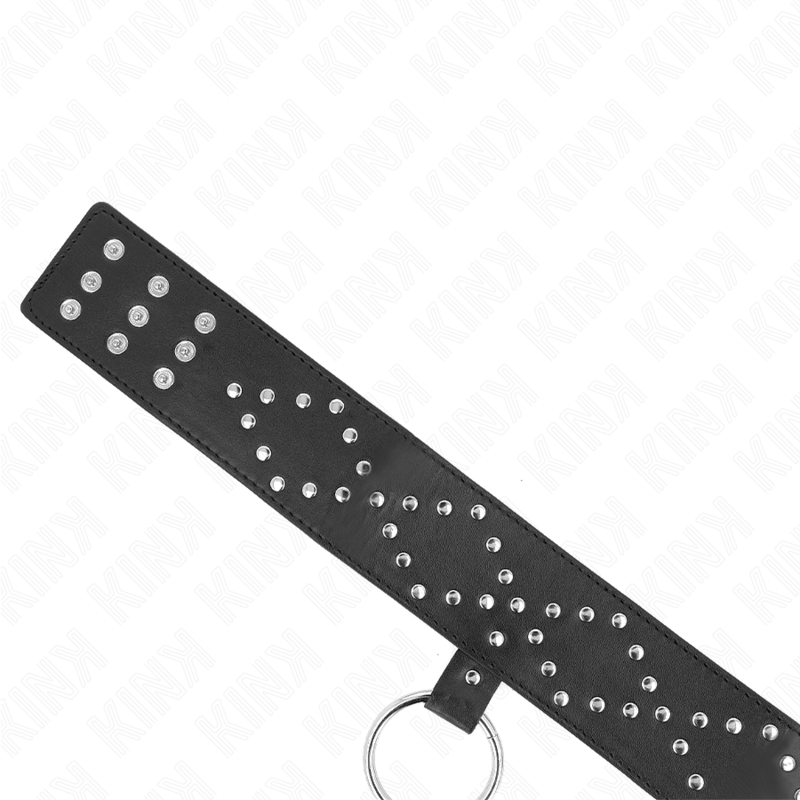 KINK - 65 CM SILVER STUDDED LEASH COLLAR MODEL 3 ADJUSTABLE 36-43 CM X 5 CM