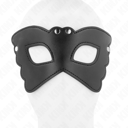 KINK - BUTTERFLY-SHAPED LEATHERETTE MASK 20 x 9 CM