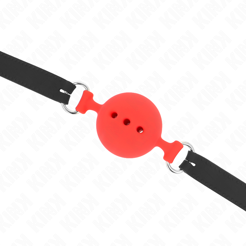 KINK - GAG 55 x 2 CM BALL 5 CM FULL SILICONE SIZE L RED ADJUSTABLE 35-51 CM