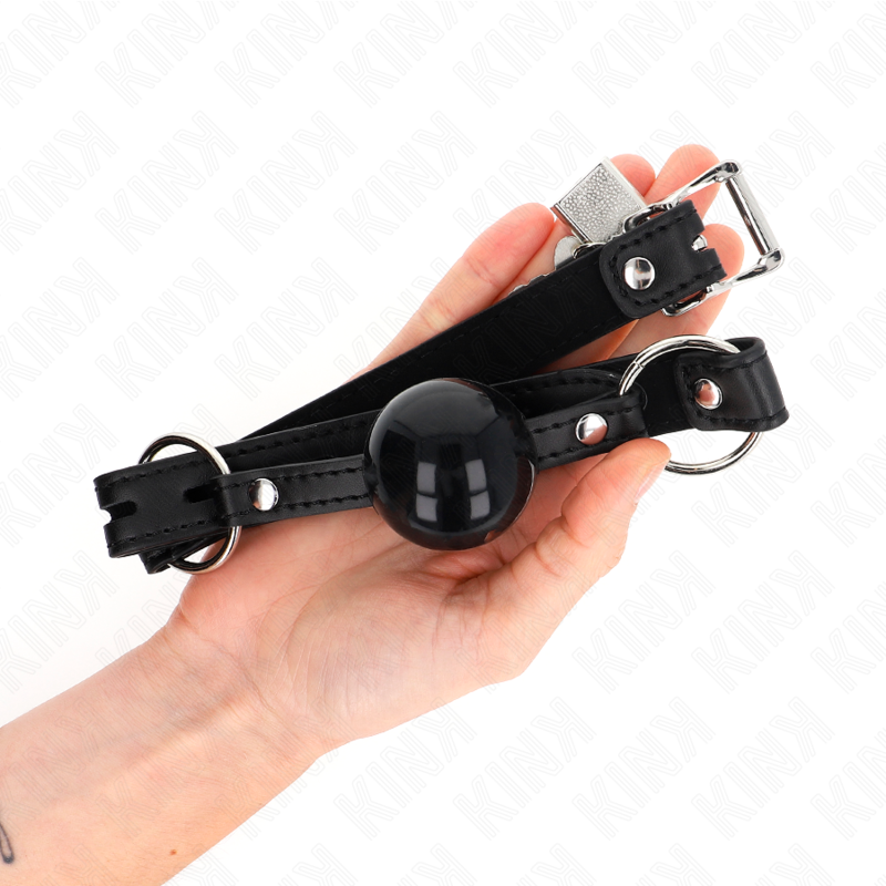 Comprar KINK Mordaza De Bola 4 Cm TPE Con Candado Negro – Diseño Elegante Para Exploración Segura-Noxtic