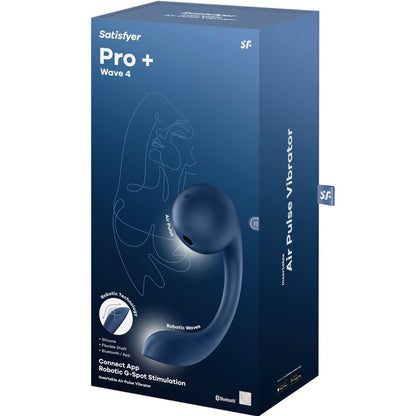 Satisfyer Pro Wave 4 Azul Oscuro – Estimulador Recargable Con Tecnología Air Pulse