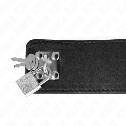 KINK - COLLAR WITH LEASH 65 CM WIDE BLACK ADJUSTABLE 33.5-41 CM X 5 CM