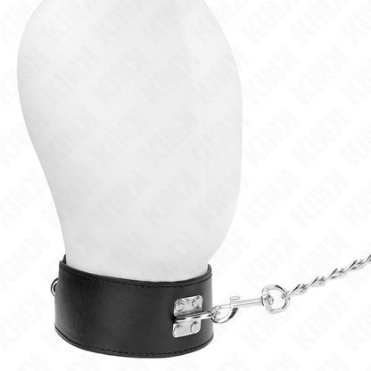 KINK - COLLAR WITH LEASH 65 CM WIDE BLACK ADJUSTABLE 33.5-41 CM X 5 CM