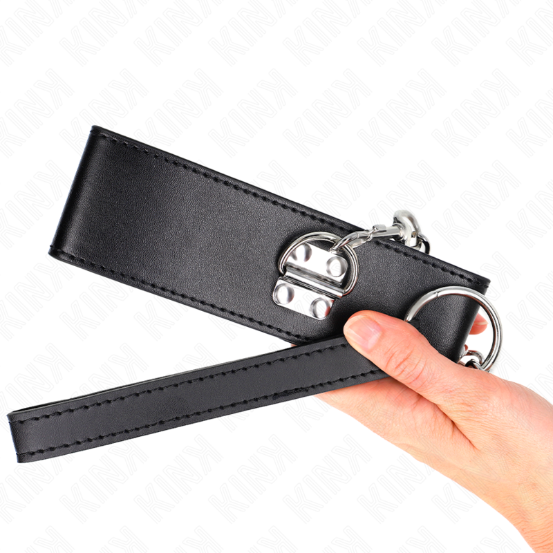 KINK - COLLAR WITH LEASH 65 CM WIDE BLACK ADJUSTABLE 33.5-41 CM X 5 CM