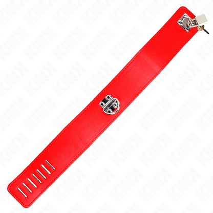 KINK - COLLAR WITH LEASH 65 CM WIDE RED ADJUSTABLE 33.5-41 CM X 5 CM