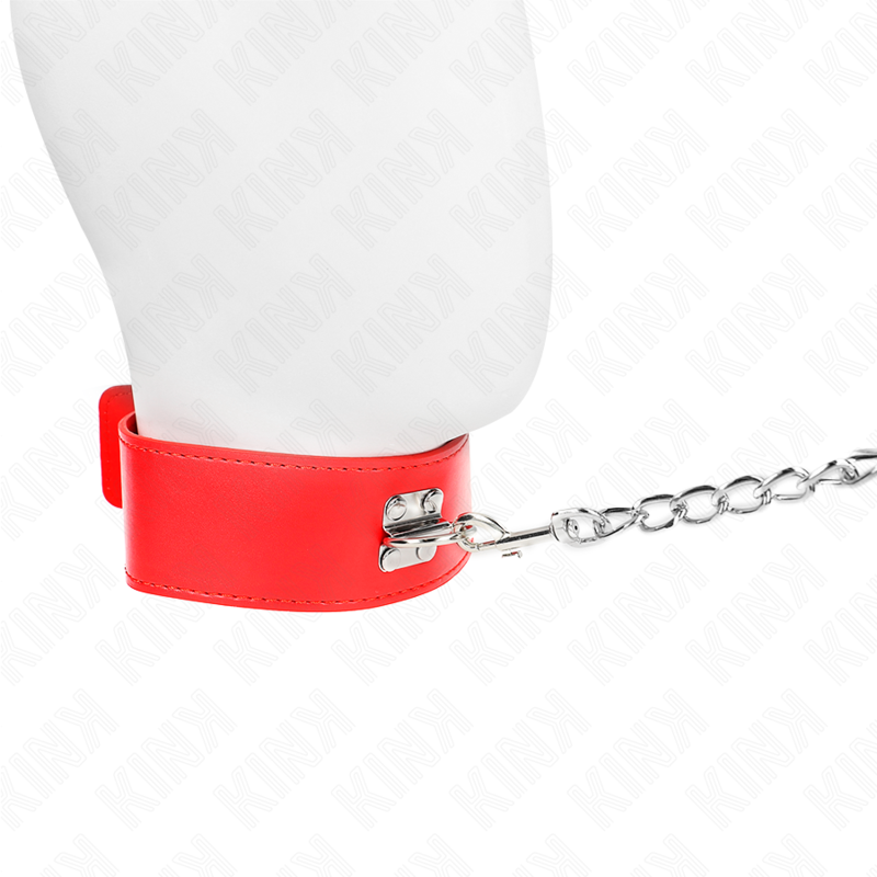 KINK - COLLAR WITH LEASH 65 CM WIDE RED ADJUSTABLE 33.5-41 CM X 5 CM