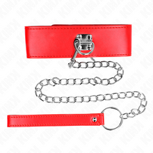 KINK Collar Con Correa Ajustable Rojo – Diseño Elegante Para Placer Confiado Y Libertad Sensorial