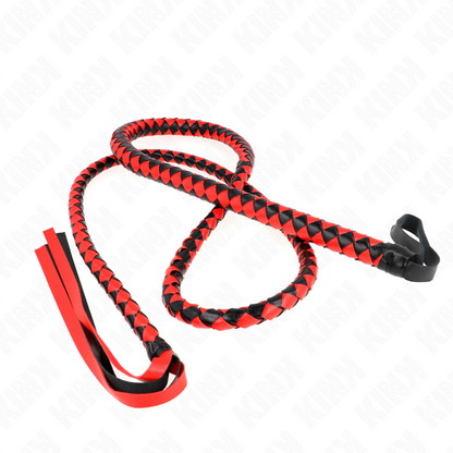 KINK Látigo De Serpiente Largo Rojo 210 Cm – Diseño Elegante Para Juegos De Control Y Placer