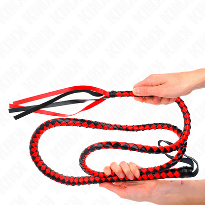 KINK Látigo De Serpiente Largo Rojo 210 Cm – Diseño Elegante Para Juegos De Control Y Placer