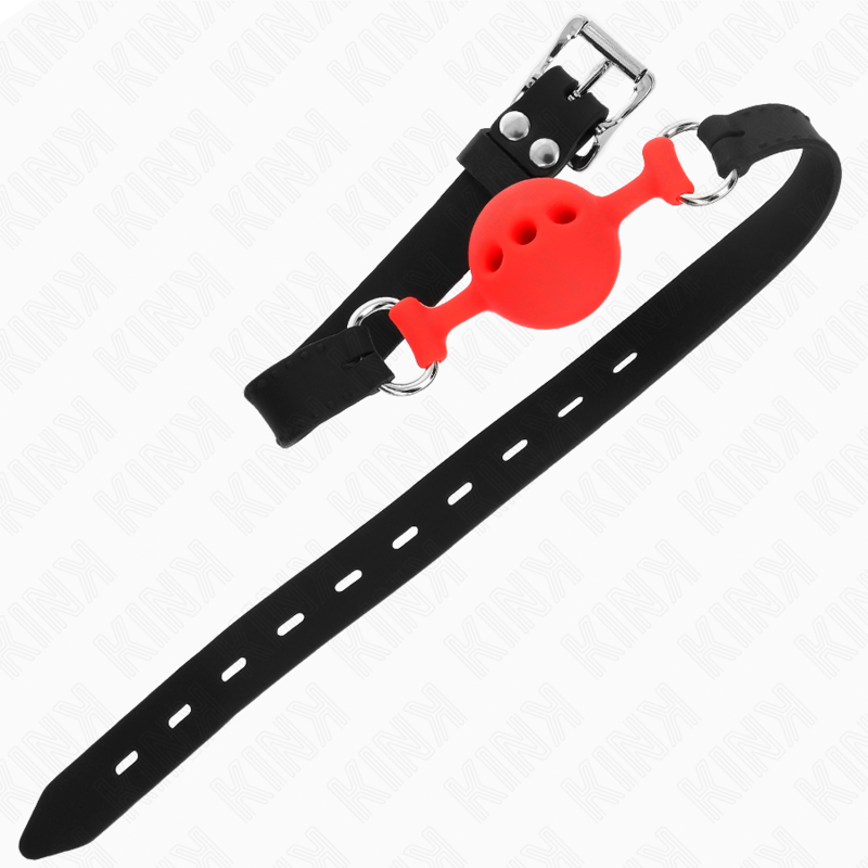 Bavaglio regolabile KINK rosso – Design confortevole per l'esplorazione sensuale