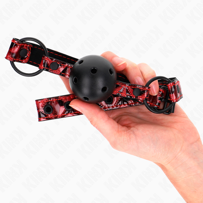 KINK Mordaza De Bola 4.5 Cm Con Patrón De Diamante – Diseño Ajustable Para Comodidad Y Estilo