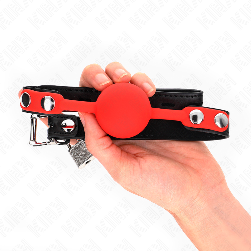 KINK Mordaza De Bola 4 Cm Silicona Con Candado – Diseño Seguro Para Exploración Sensual