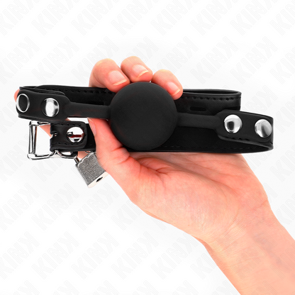 KINK - 4 CM SILICONE BALL GAG MODEL 1 WITH LOCK 60 x 2 CM