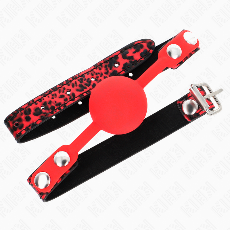 KINK Mordaza De Bola 4 Cm De Silicona Modelo 2 – Diseño Confortable Para Experiencias BDSM Seguras