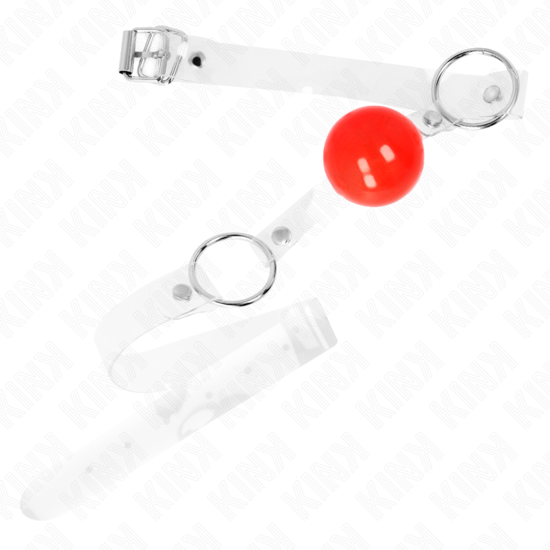 KINK - ADJUSTABLE CLEAR PVC RED BALL GAG