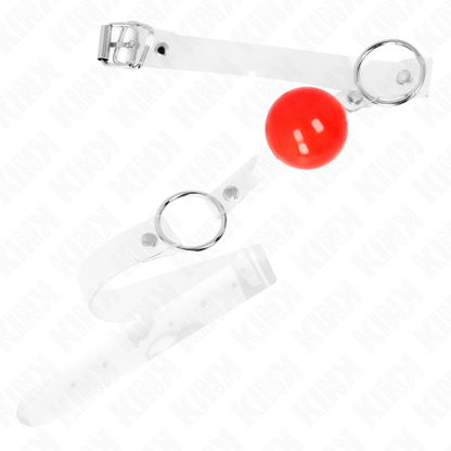 KINK - ADJUSTABLE CLEAR PVC RED BALL GAG