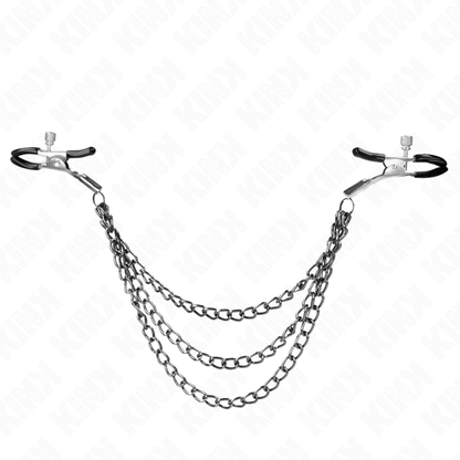 KINK - TRIPLE CHAIN ​​NIPPLE CLAMPS BLACK 20/23/28 CM