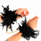Comprar KINK Esposas De Plumas Negro Con Cadena Dorada – Diseño Elegante Para Una Experiencia Sensorial Sofisticada-Noxtic