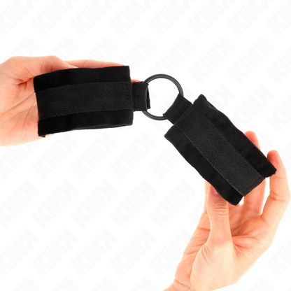 KINK - 25 CM WRIST WRAPS FOR BEGINNERS WITH 4 CM RING BLACK ADJUSTABLE 15-25 CM