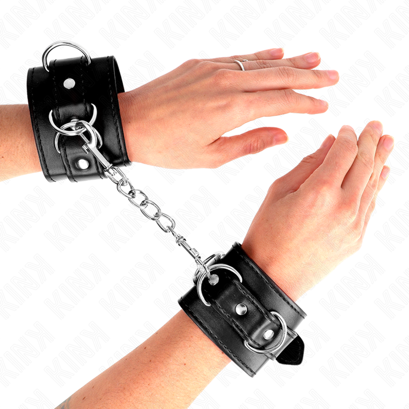 Comprar KINK Muñequeras Con 3 Anillas En D Ajustable Negro – Diseño Elegante Para Exploración Segura Y Estilizada-Noxtic