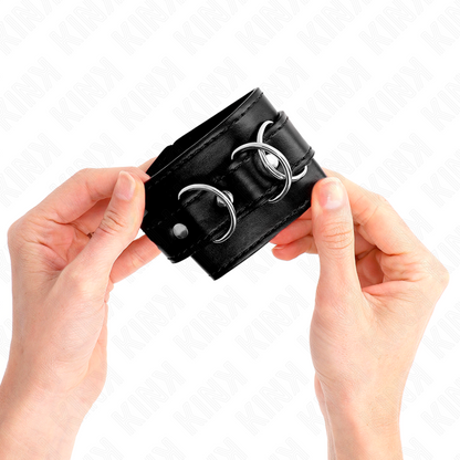 Comprar KINK Muñequeras Con 3 Anillas En D Ajustable Negro – Diseño Elegante Para Exploración Segura Y Estilizada-Noxtic
