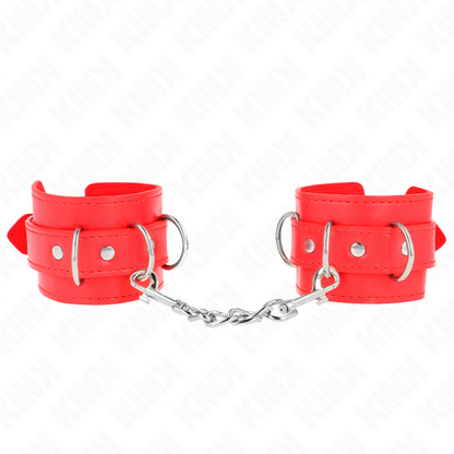 Comprar KINK Muñequeras Con 3 Anillas En D Ajustable Rojo – Diseño Estilizado Para Comodidad Y Estilo-Noxtic