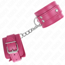 Comprar KINK Muñequeras Con 3 Anillas En D Ajustable Rosa – Accesorio Estilizado Para Experiencias Sensuales-Noxtic