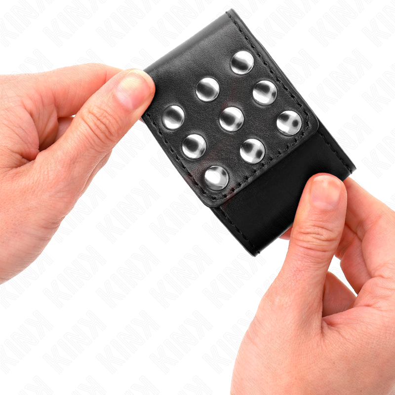 KINK - WRISTBANDS WITH ADJUSTABLE SNAP CLOSURE BLACK 19-24 CM X 5.5 CM