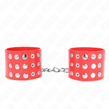 Comprar KINK Muñequeras Con Cierre A Presión Ajustable Rojo – Diseño Elegante Para Comodidad y Estilo en Prácticas BDSM-Noxtic