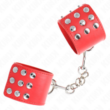 Comprar KINK Muñequeras Con Cierre A Presión Ajustable Rojo – Diseño Elegante Para Comodidad y Estilo en Prácticas BDSM-Noxtic