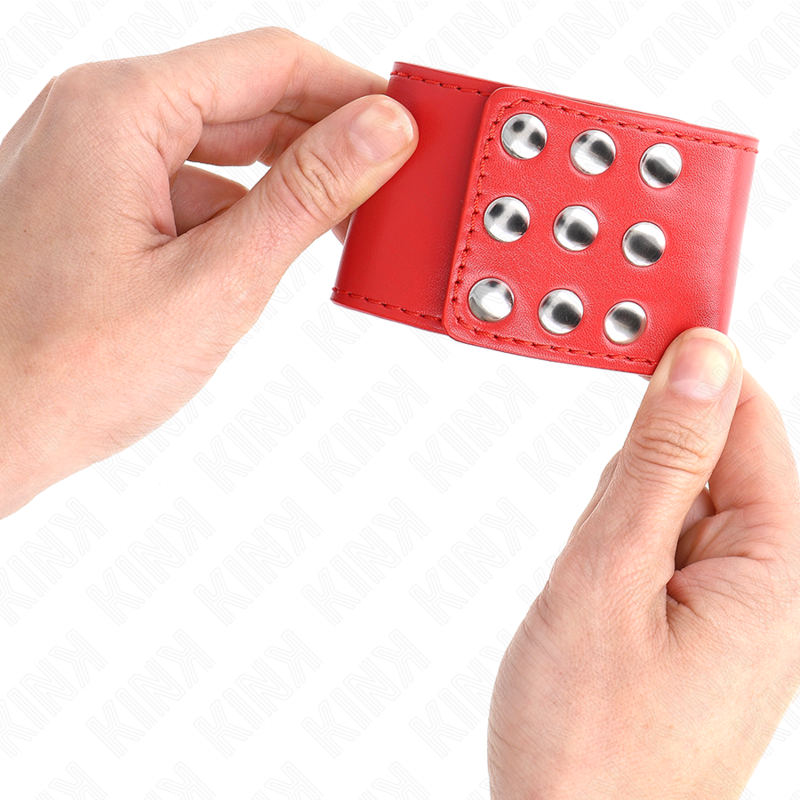 Comprar KINK Muñequeras Con Cierre A Presión Ajustable Rojo – Diseño Elegante Para Comodidad y Estilo en Prácticas BDSM-Noxtic