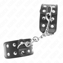 Comprar KINK Muñequeras Con Doble Línea De Tachuelas Ajustable Negro – Diseño Elegante Para Una Experiencia Segura-Noxtic