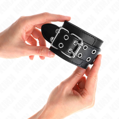 KINK Muñequeras Con Doble Línea De Tachuelas Negras – Diseño Estético Para Experiencias Únicas