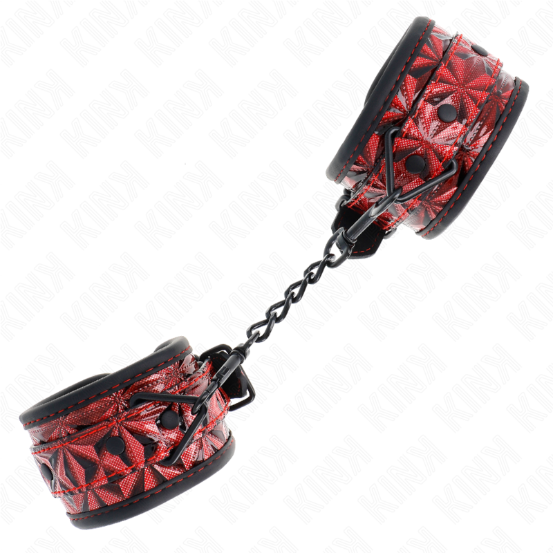 Braccialetti KINK con motivo a rombi rosso scuro – Vestibilità regolabile per comfort e stile