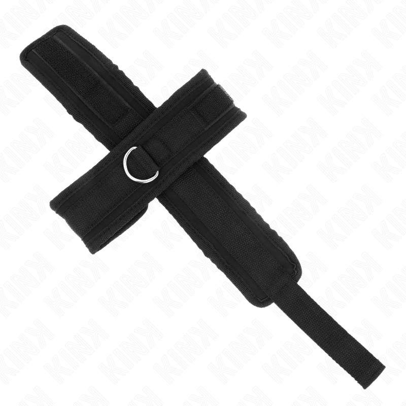 KINK - BLACK CROSSED WRISTBANDS 34 X 5.5 CM