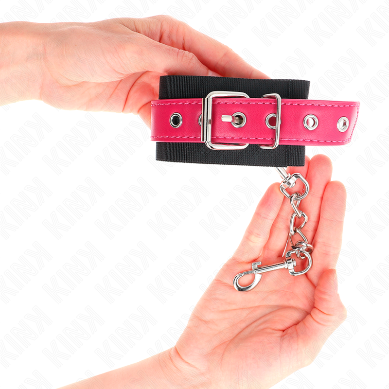 Comprar KINK Muñequeras De Nylon Negro Con Correa Fucsia Ajustable – Accesorio Con Estilo Para Mayor Control-Noxtic