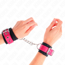 Braccialetti KINK in nylon nero con cinturino fucsia regolabile: accessorio elegante per un maggiore controllo