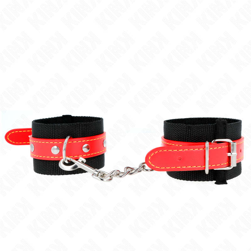 Comprar KINK Muñequera De Nylon Negro Con Correa Ajustable Roja – Estilo Y Comodidad Para Experiencias Inigualables-Noxtic