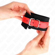 Comprar KINK Muñequera De Nylon Negro Con Correa Ajustable Roja – Estilo Y Comodidad Para Experiencias Inigualables-Noxtic