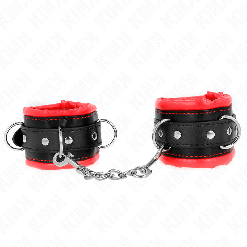 Comprar KINK Muñequeras Estilo Heavy Forro Rojo – Muñequeras Ajustables Para Seguridad Y Estilo-Noxtic