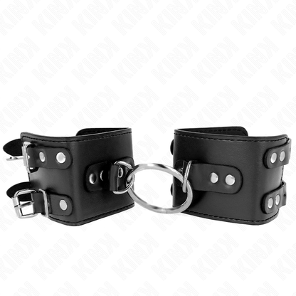 Comprar KINK Muñequeras Fijas Con Anilla Y Tachuelas Negras – Diseño Audaz Para Experiencias Con Estilo-Noxtic