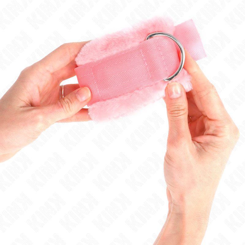 KINK - ADJUSTABLE PINK LINED WRISTBANDS 17-31 CM X 7 CM