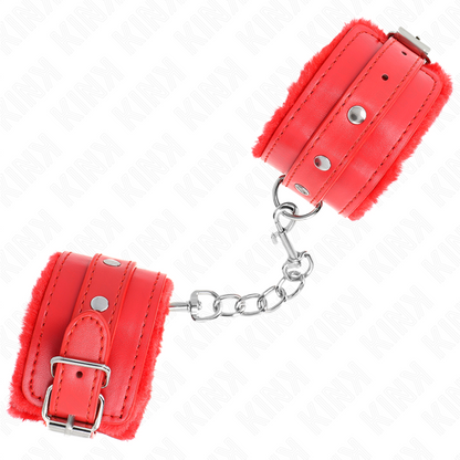 KINK - PREMIUM RED LINED WRISTBANDS WITH ADJUSTABLE RED STRAP 17-29 CM X 6 CM
