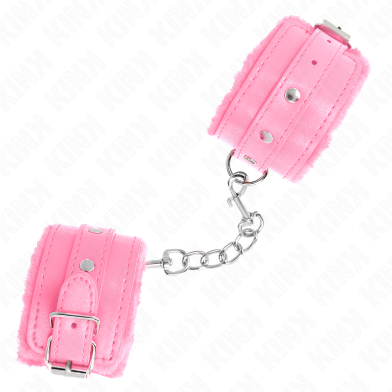 KINK - PREMIUM PINK LINED WRISTBANDS WITH ADJUSTABLE PINK STRAP 17-29 CM X 6 CM
