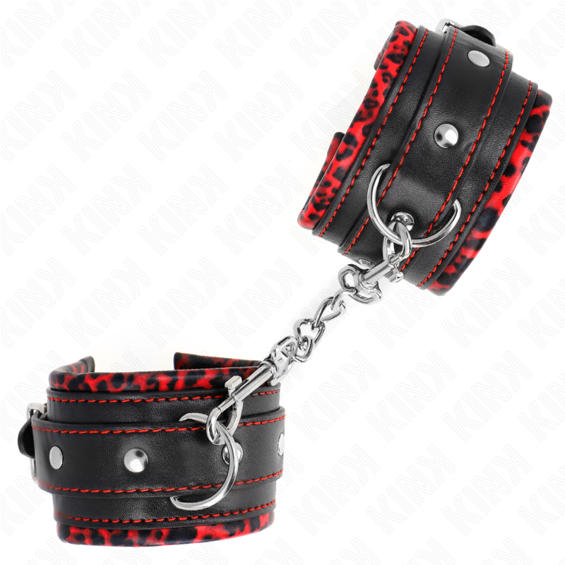 Braccialetti KINK con fodera rossa e nera – Regolabili con design elegante per comfort e stile