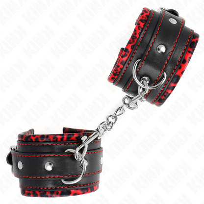 Braccialetti KINK con fodera rossa e nera – Regolabili con design elegante per comfort e stile