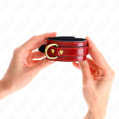 KINK - JOANNA ANGEL RED ADJUSTABLE WRISTBANDS WITH GOLD CHAIN ​​16.5-26 CM X 4 CM