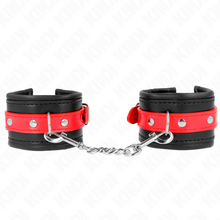 Comprar KINK Muñequeras Negros Con Correa Roja Ajustable – Estilo Elegante Para Explorar Nuevas Sensaciones-Noxtic