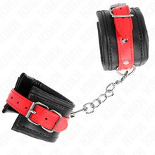 Comprar KINK Muñequeras Negros Con Correa Roja Ajustable – Estilo Elegante Para Explorar Nuevas Sensaciones-Noxtic