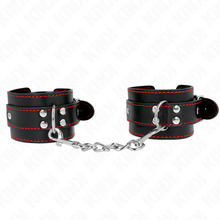 Comprar KINK Muñequeras Negros Con Detalles En Rojo – Diseño Ajustable Para Comodidad Y Estilo-Noxtic